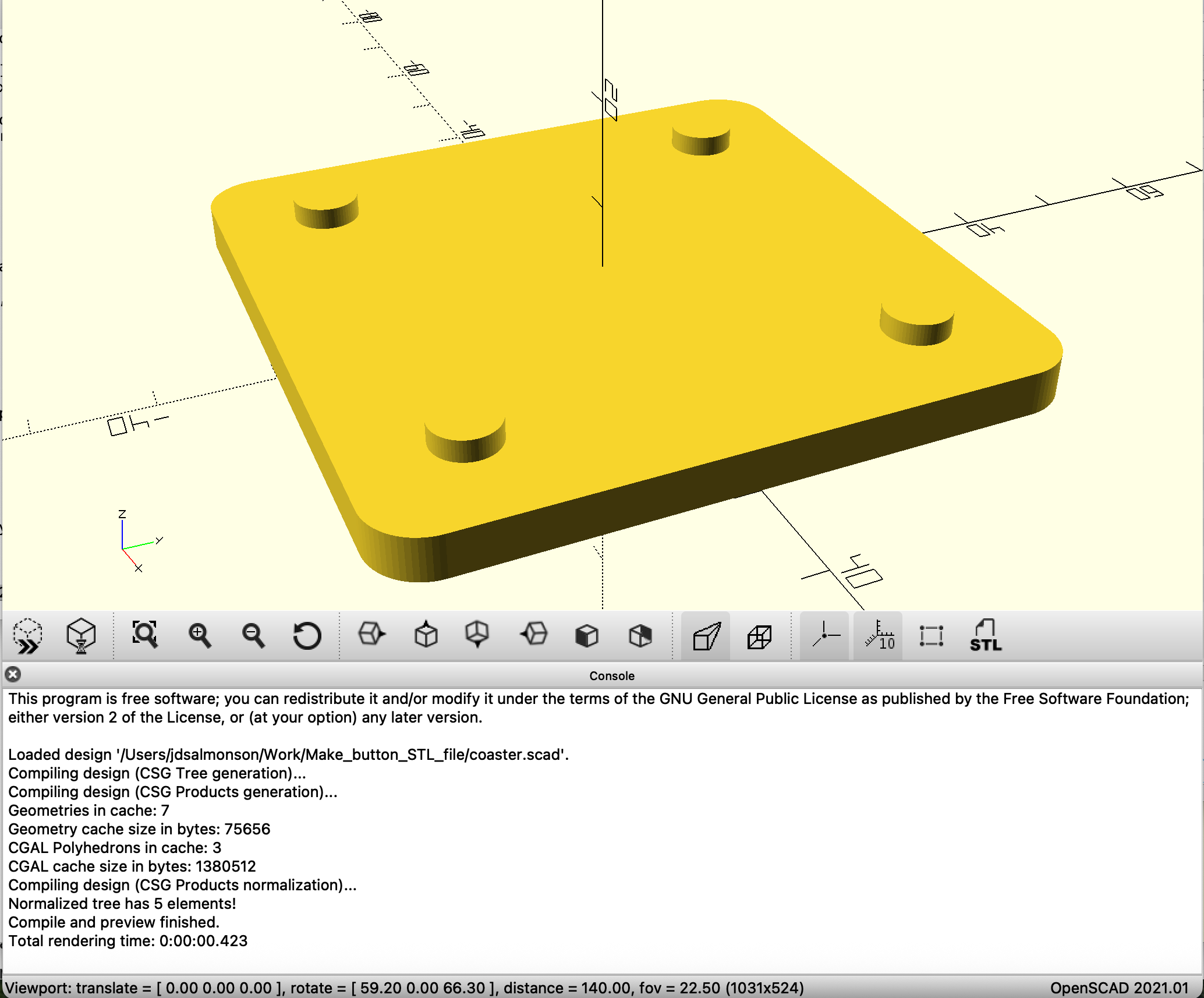 OpenSCAD output